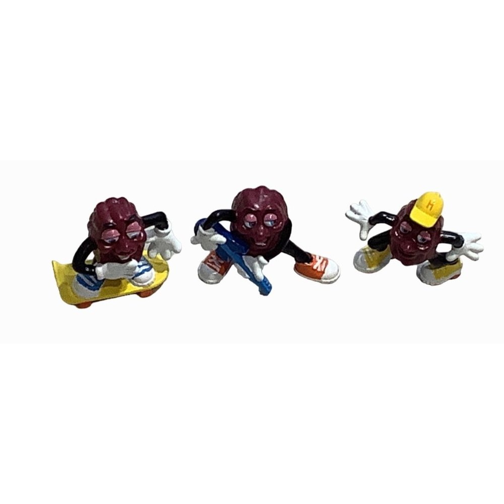 1988 Applause California Raisins Figurines Roller State Skateboard Guitar Player - Picture 2 of 7